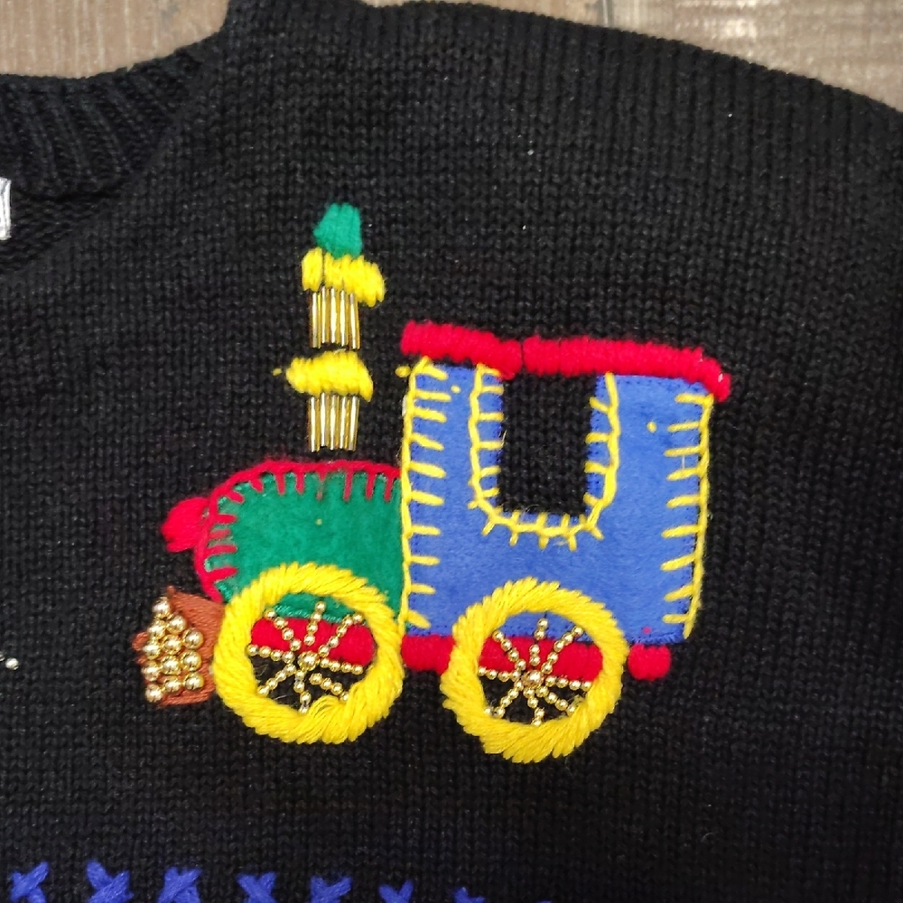 Victoria Jones Woman Black Festive Sweater - Picture 8 of 8